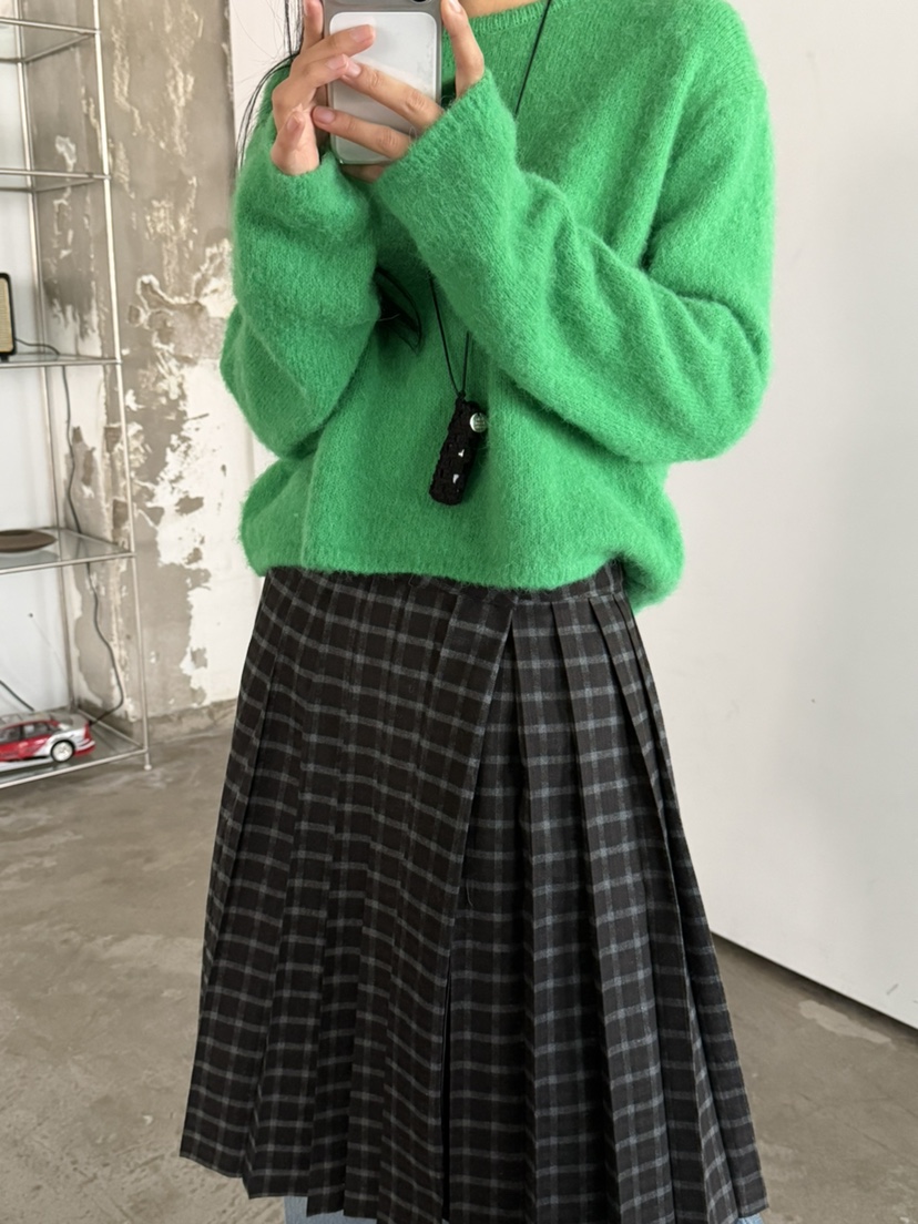 FOSET韓國直郵女士新品推薦熱賣人氣休閑半身裙中短裙褶皺FOSET半身裙/中短裙