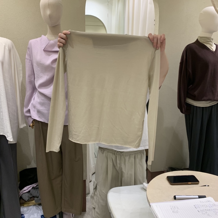 BROCCOLISALAD韓國直郵女士新品真品時尚休閑熱賣長袖T恤BROCCOLISALAD長袖T恤圖色3