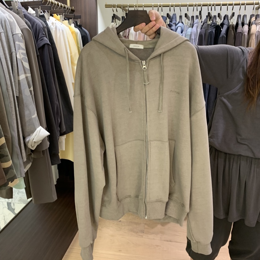 ARROW東大門代購女裝新款推薦人氣時尚休閑衛衣拉鏈連帽衫ARROW衛衣圖色2