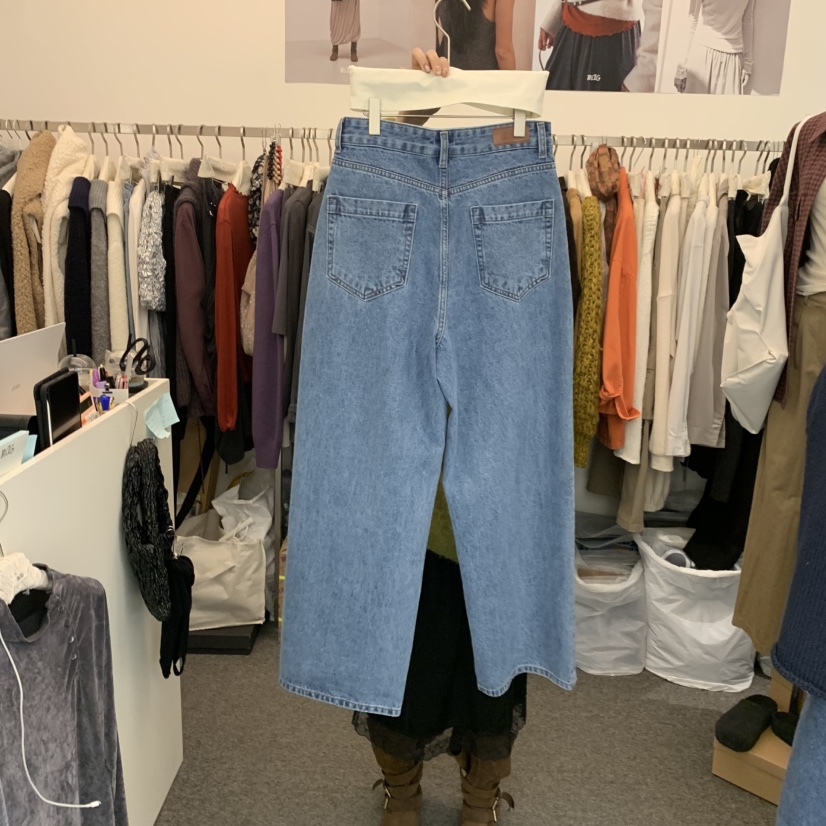 MAG韓國代購女裝新款真品人氣推薦休閑時尚熱賣牛仔褲SALONDEMAG牛仔褲