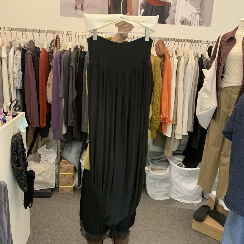 MAG東大門實拍女裝新款人氣真品熱賣時尚長裙不含腰帶褶裙SALONDEMAG長裙圖色2