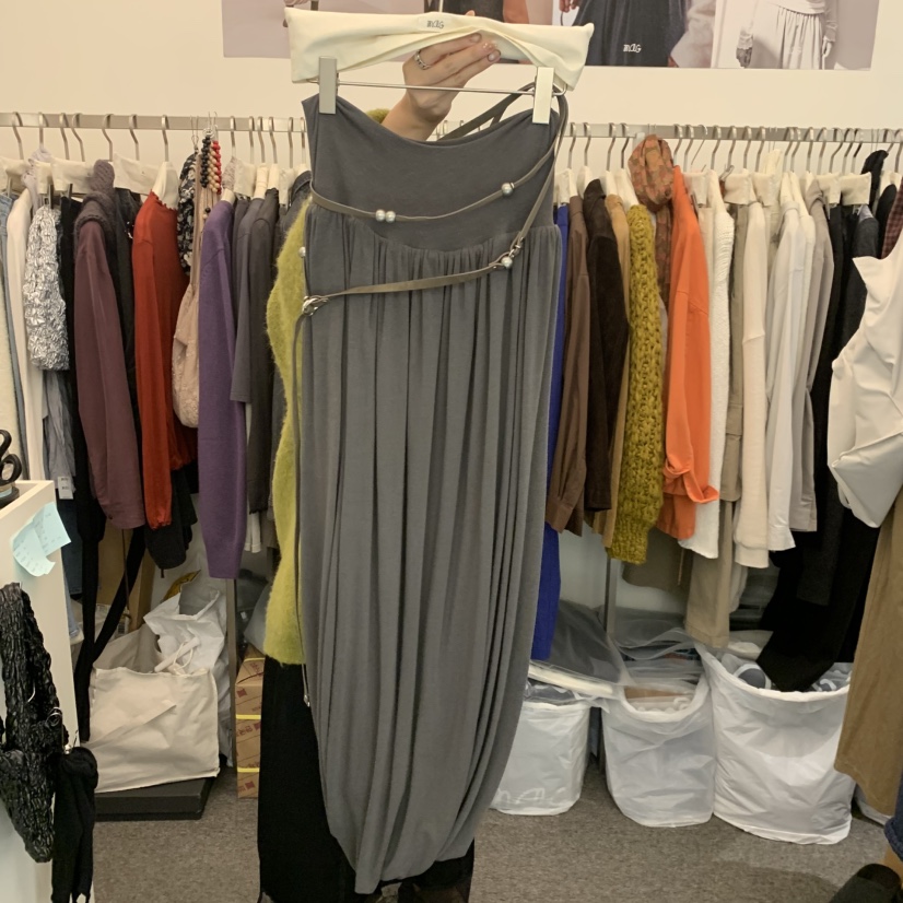 MAG東大門實拍女裝新款人氣真品熱賣時尚長裙不含腰帶褶裙SALONDEMAG長裙圖色3