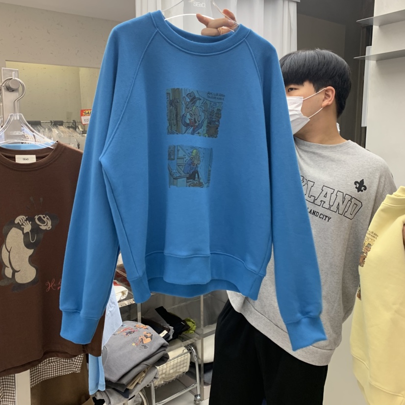 LEESEED-A/SEED東大門代購女士新品真品人氣衛衣不加絨SEeD-SOBORO衛衣圖色2
