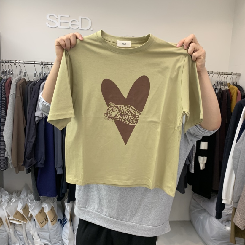 LEESEED-A/SEED韓國代購女士新品熱賣休閑推薦時尚人氣T恤SEeD-SOBOROT恤圖色1
