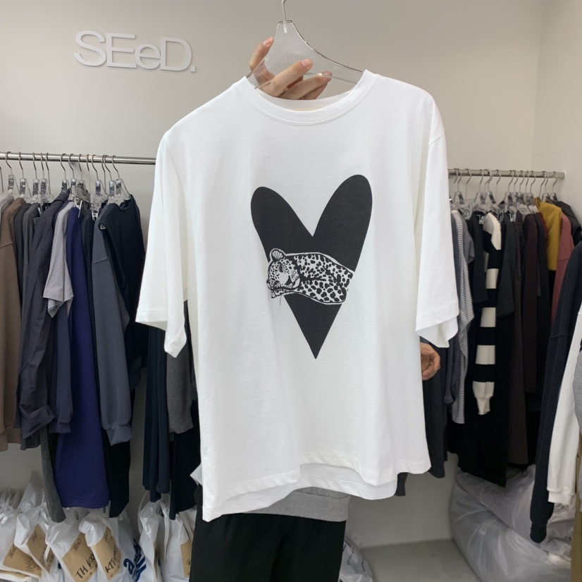 LEESEED-A/SEED韓國代購女士新品熱賣休閑推薦時尚人氣T恤SEeD-SOBOROT恤圖色2
