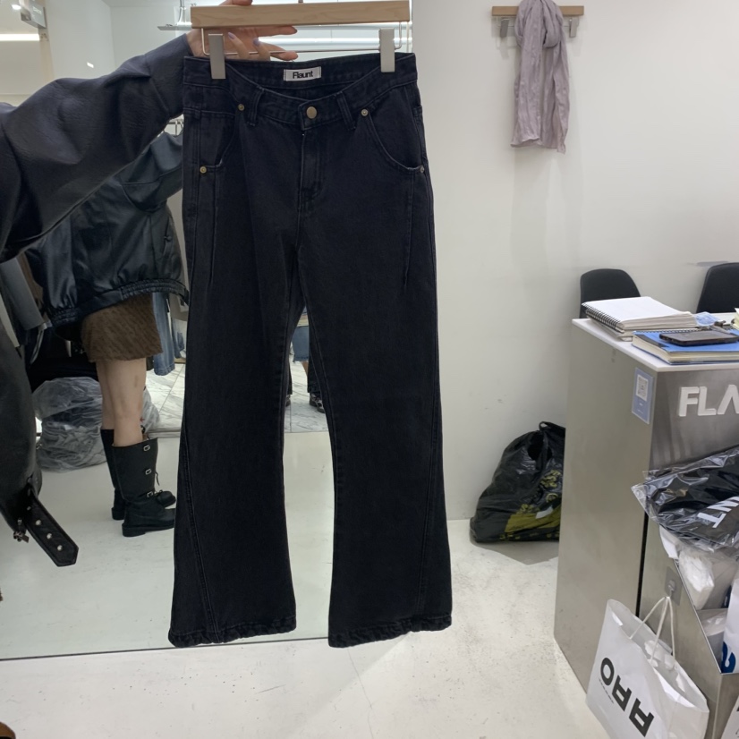 FLAUNT東大門實拍女士新品休閑人氣熱賣真品時尚推薦牛仔褲FLAUNT牛仔褲圖色1
