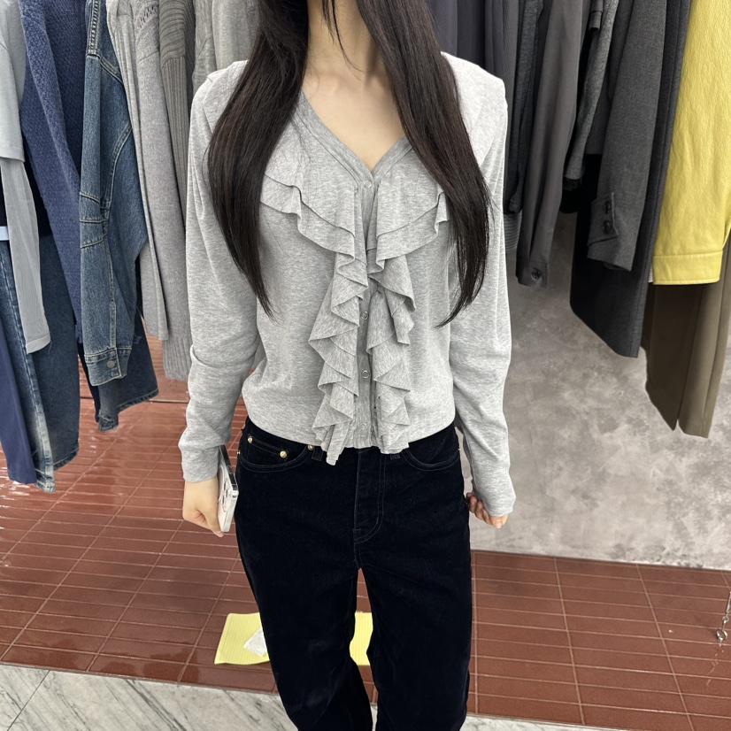 FOUNDATION韓國直郵女士新款休閑真品人氣熱賣長袖T恤開衫FOUNDATION長袖T恤圖色2