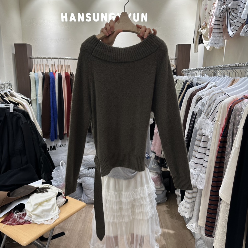 HANSUNGHYUN韓國代購女士新款熱賣推薦人氣時尚毛衣羊毛100HANSUNGHYUN毛衣