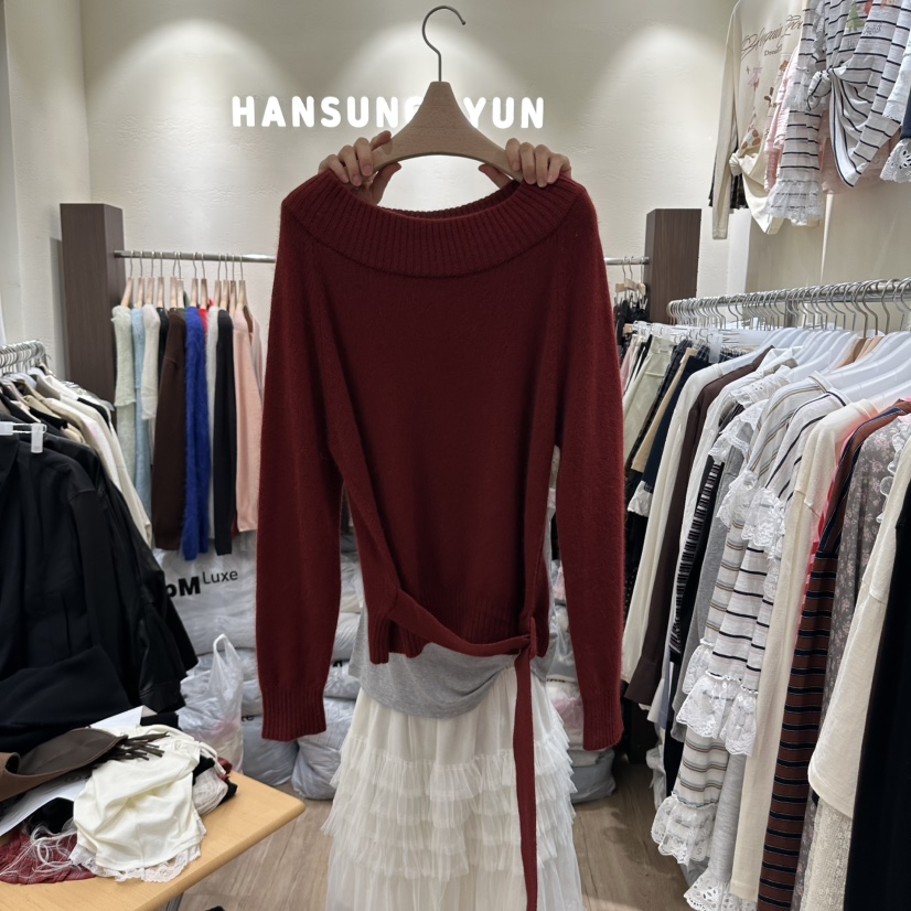 HANSUNGHYUN韓國代購女士新款熱賣推薦人氣時尚毛衣羊毛100HANSUNGHYUN毛衣圖色2