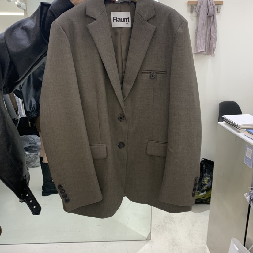 FLAUNT東大門直郵女士新品時尚推薦熱賣休閑西裝西服口袋FLAUNT西裝/西服圖色1棕色