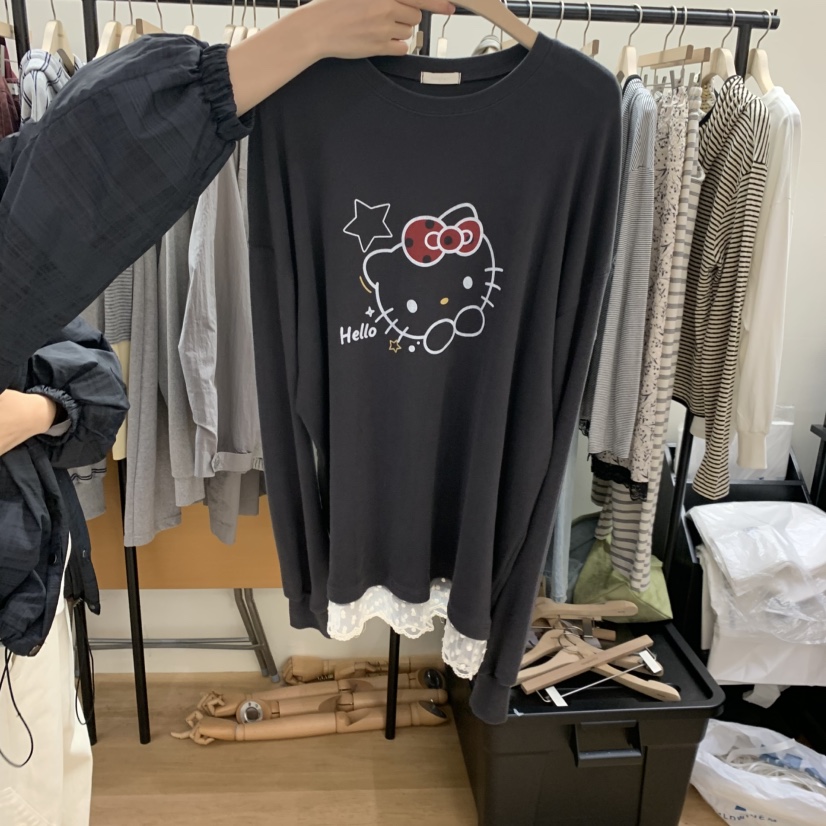 SPAGHETTI東大門代購女士新品熱賣時尚推薦真品休閑人氣衛衣spaghetti衛衣圖色3墨