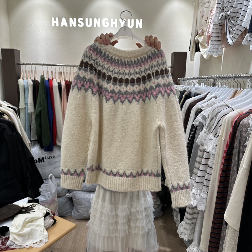 HANSUNGHYUN東大門實拍女士新款真品人氣熱賣推薦毛衣寬松HANSUNGHYUN毛衣
