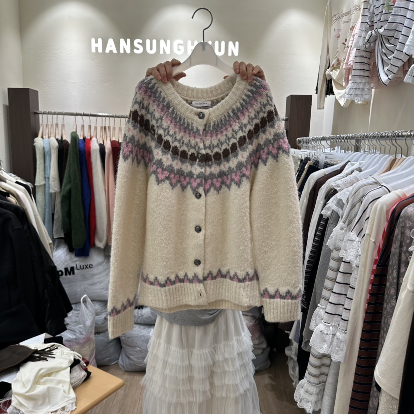 HANSUNGHYUN東大門實拍女士新款真品人氣熱賣推薦毛衣寬松HANSUNGHYUN毛衣圖色1