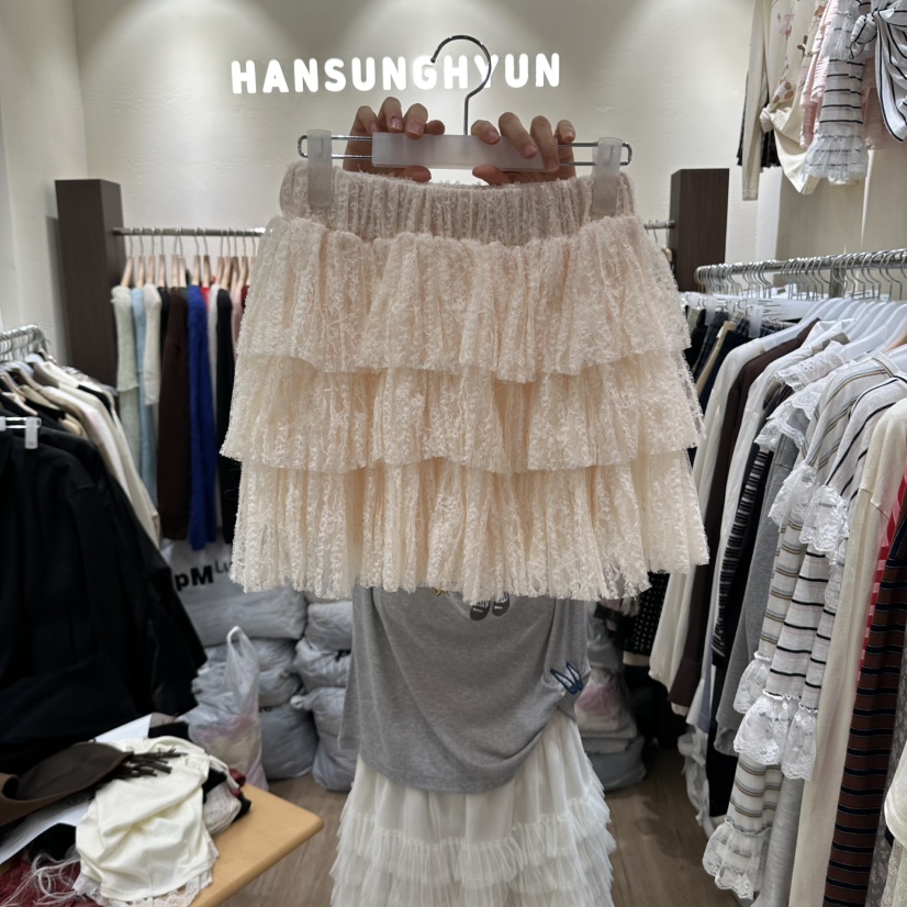 HANSUNGHYUN韓國直郵女士新款休閑推薦時尚真品熱賣裙褲蕾絲HANSUNGHYUN裙褲