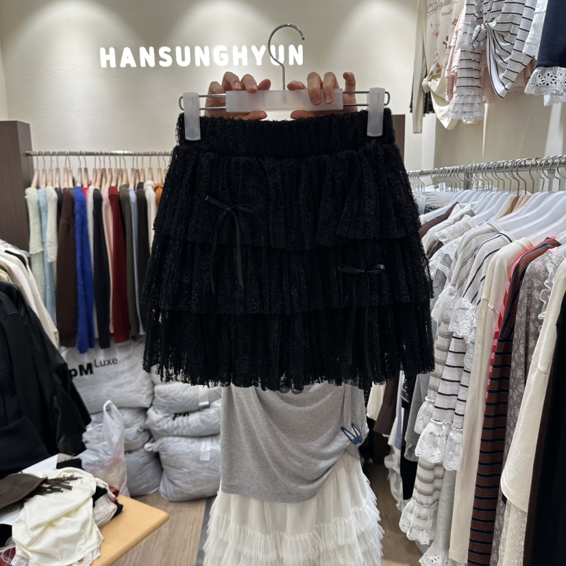 HANSUNGHYUN韓國直郵女士新款休閑推薦時尚真品熱賣裙褲蕾絲HANSUNGHYUN裙褲圖色2