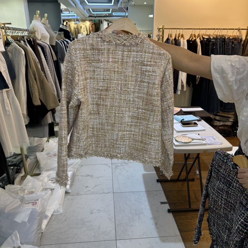 COCO HOLIC東大門實拍女裝新品真品熱賣人氣休閑夾克粗花呢COCO HOLIC夾克