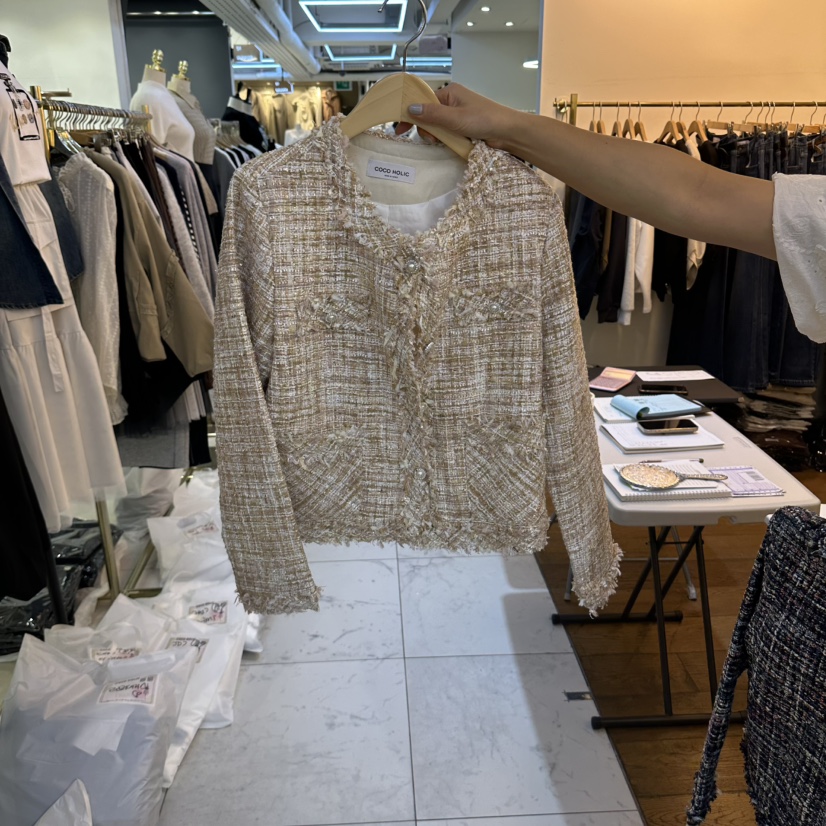 COCO HOLIC東大門實拍女裝新品真品熱賣人氣休閑夾克粗花呢COCO HOLIC夾克圖色1