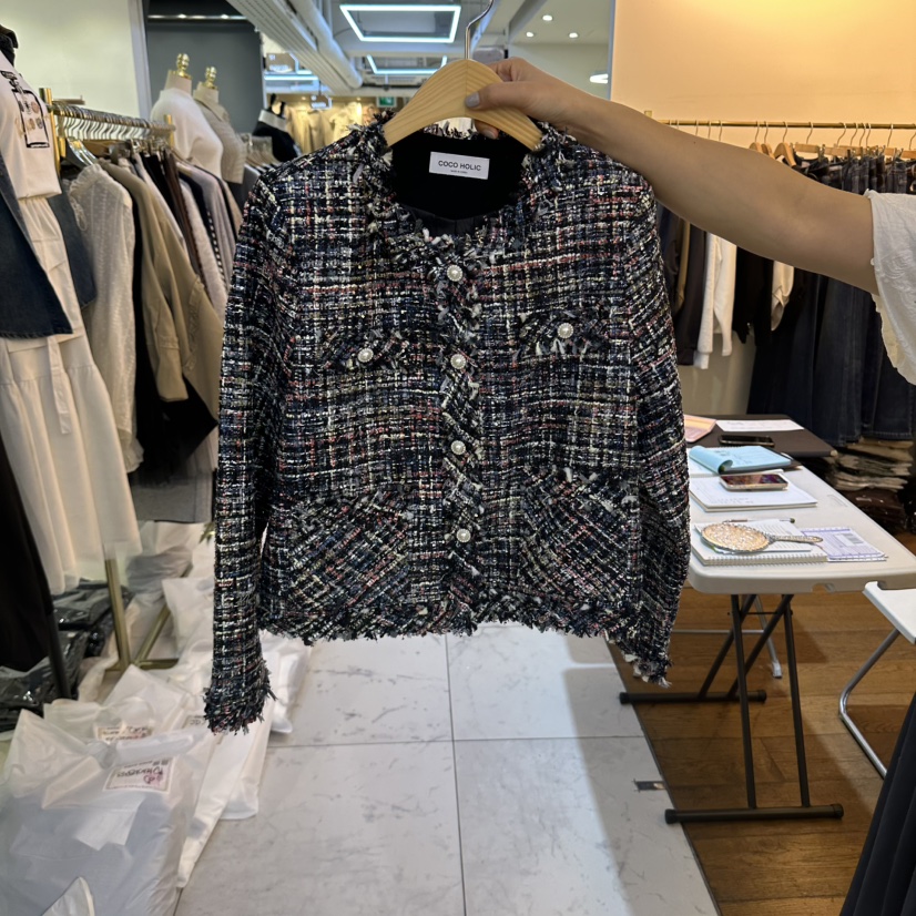 COCO HOLIC東大門實拍女裝新品真品熱賣人氣休閑夾克粗花呢COCO HOLIC夾克圖色2