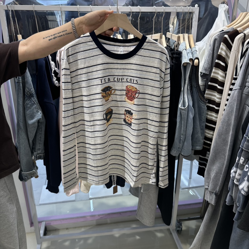 JH.STUDIO-Q東大門代購女士新品時尚推薦休閑人氣長袖T恤JH.STUDIO-Q長袖T恤圖色3