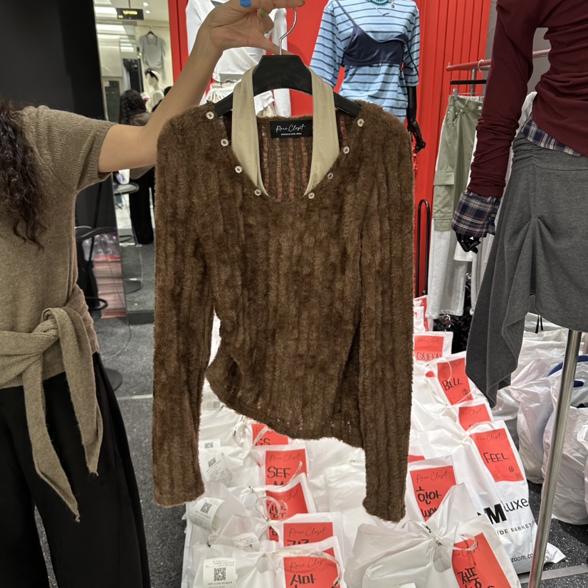 RARE CLOSET東大門實拍女士新款推薦熱賣人氣針織衫疊穿RARE CLOSET針織衫圖色2