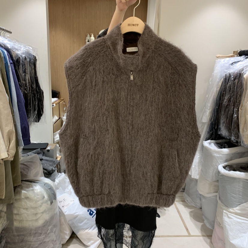 HOWFF韓國代購女裝新款時尚真品推薦人氣休閑熱賣馬甲羊駝HOWFF馬甲圖色2棕色