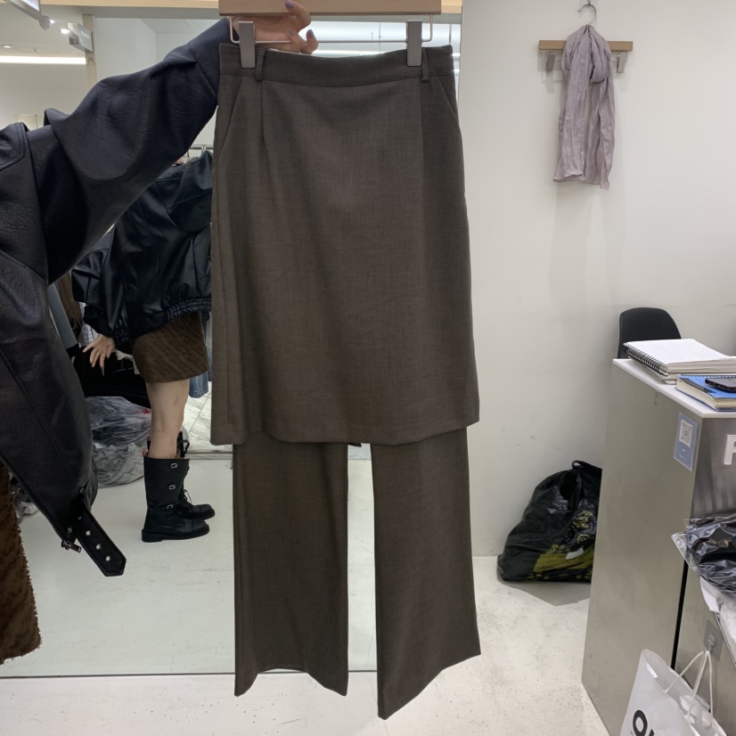 FLAUNT東大門實拍女裝新品熱賣人氣真品推薦時尚休閑裙褲FLAUNT裙褲圖色2棕色