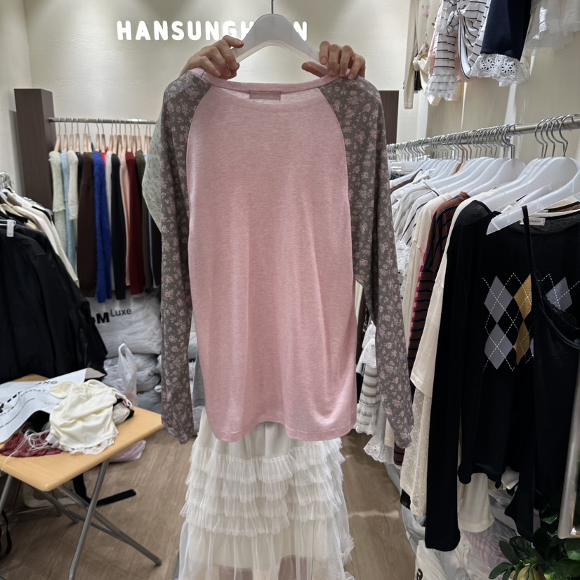 HANSUNGHYUN東大門實拍女士新款推薦時尚熱賣真品長袖T恤HANSUNGHYUN長袖T恤