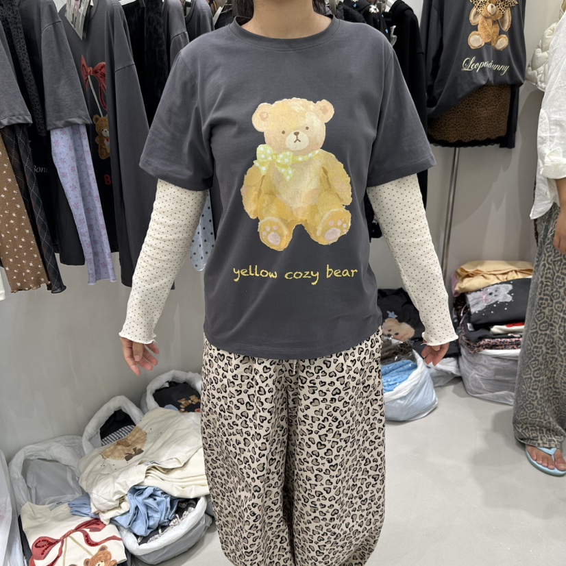 VINTAGE 888韓國直郵女裝新款休閑真品推薦時尚人氣長袖T恤VINTAGE 888長袖T恤圖色1