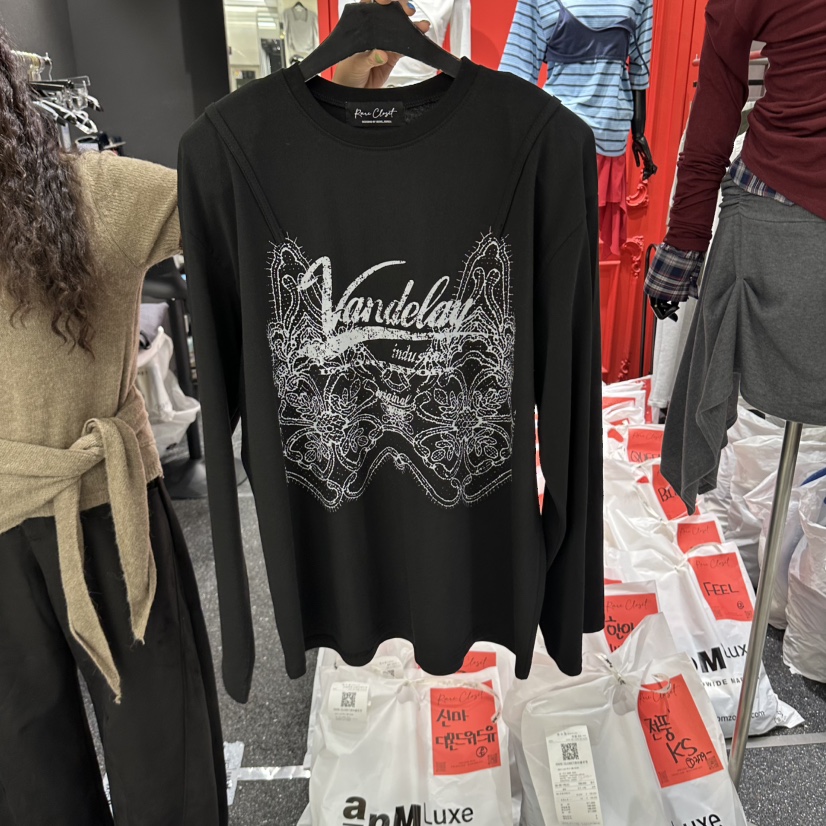 RARE CLOSET東大門直郵女士新品時尚推薦熱賣真品長袖T恤RARE CLOSET長袖T恤圖色3