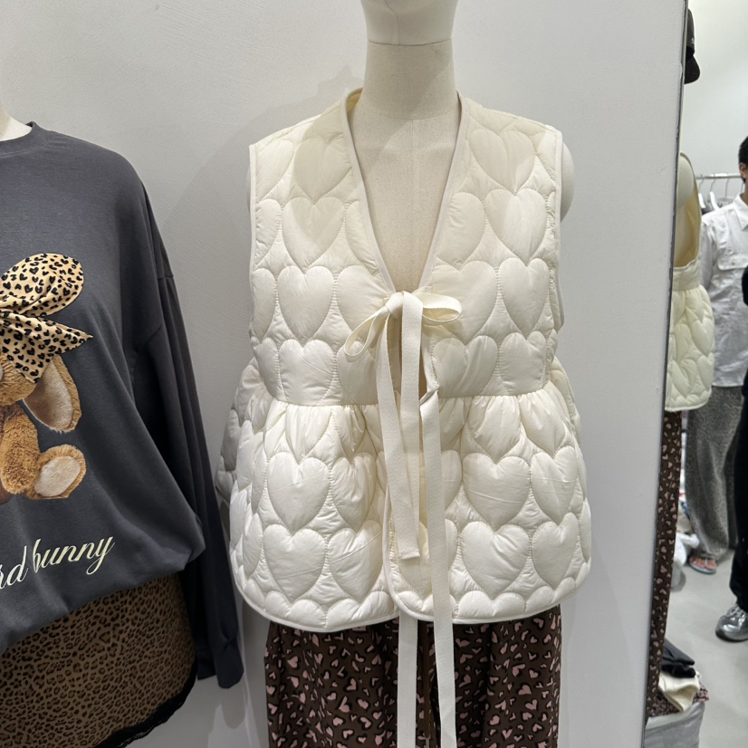 VINTAGE 888韓國代購女裝新款推薦熱賣真品馬甲心形絎縫VINTAGE 888馬甲圖色1
