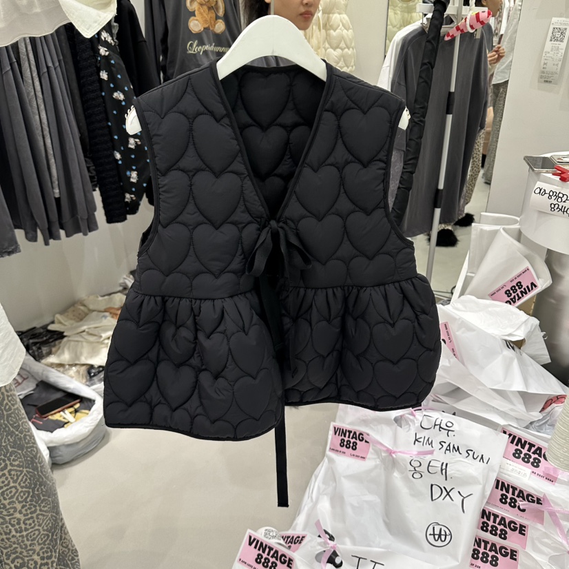 VINTAGE 888韓國代購女裝新款推薦熱賣真品馬甲心形絎縫VINTAGE 888馬甲圖色3