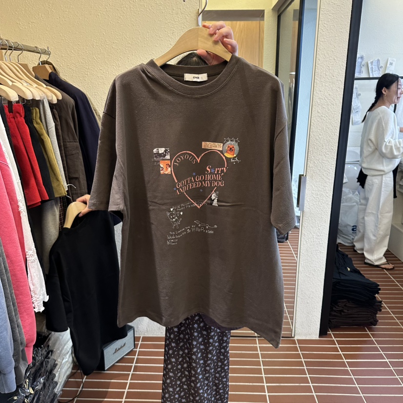 CHOI-L韓國直郵女士新款真品人氣推薦時尚休閑熱賣T恤CHOIT恤圖色2