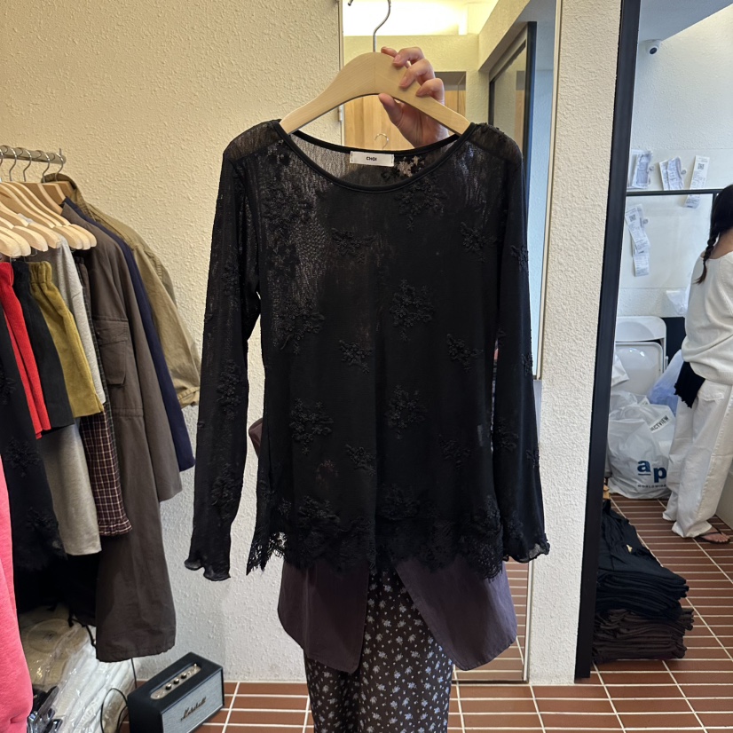 CHOI-L韓國直郵女士新款推薦人氣休閑真品時尚襯衫蕾絲衫CHOI襯衫/蕾絲衫圖色2
