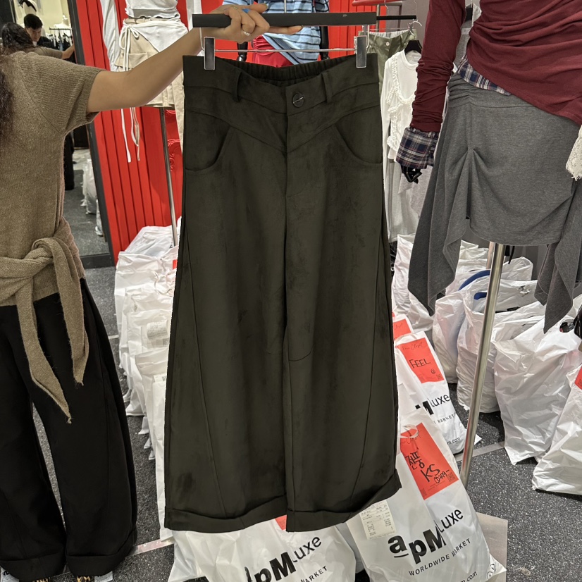 RARE CLOSET東大門實拍女士新款熱賣時尚人氣休閑褲麂皮RARE CLOSET休閑褲圖色1