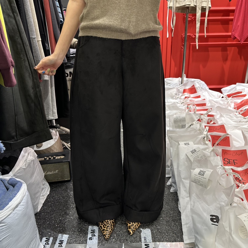 RARE CLOSET東大門實拍女士新款熱賣時尚人氣休閑褲麂皮RARE CLOSET休閑褲圖色2