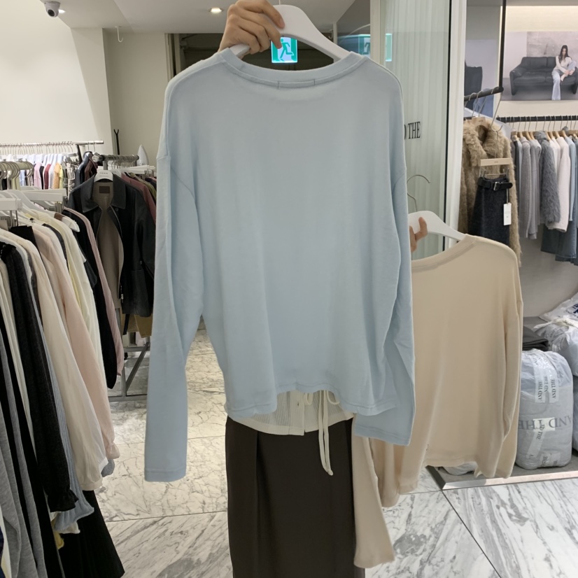 VENIR-A韓國直郵女裝新款推薦休閑人氣時尚熱賣真品長袖T恤VENIR-A長袖T恤