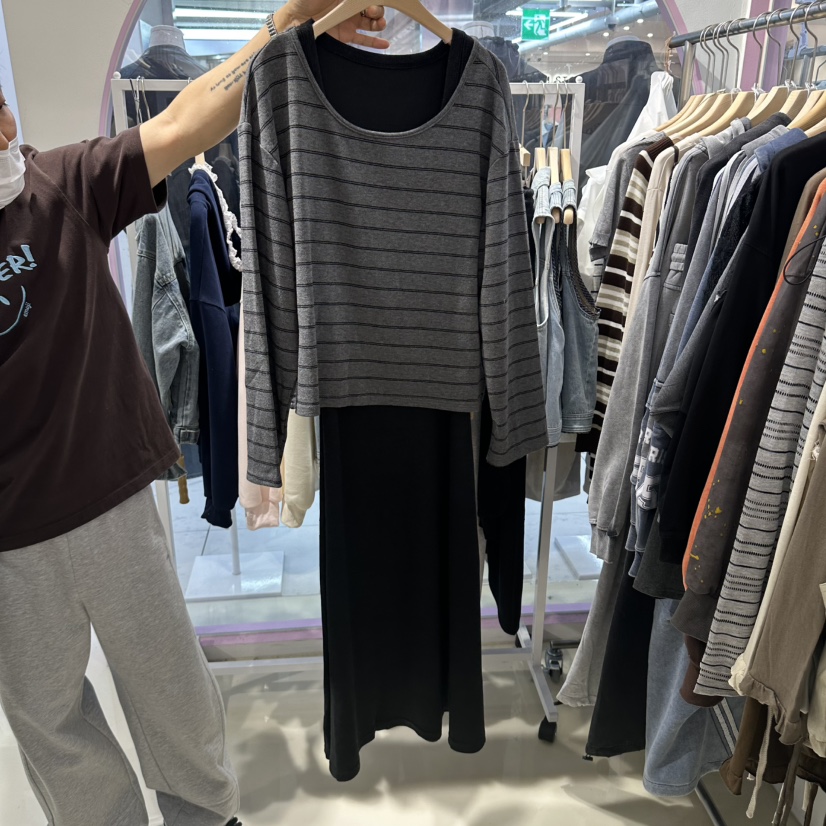 JH.STUDIO-Q東大門代購女士新款休閑熱賣時尚套裝格子無袖JH.STUDIO-Q套裝圖色1