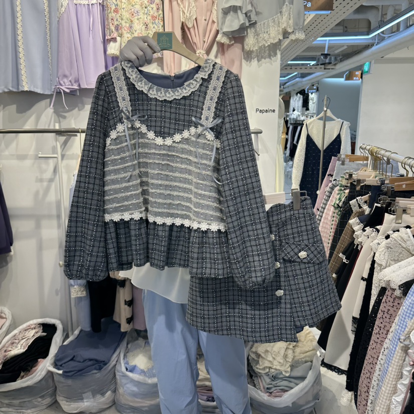 PAPA韓國代購女裝新款時尚推薦熱賣休閑人氣真品套裝Papaine/HALMADE套裝圖色2