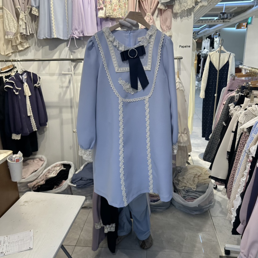 PAPA韓國直郵女裝新品時尚推薦真品熱賣人氣休閑連衣裙Papaine/HALMADE連衣裙圖色1