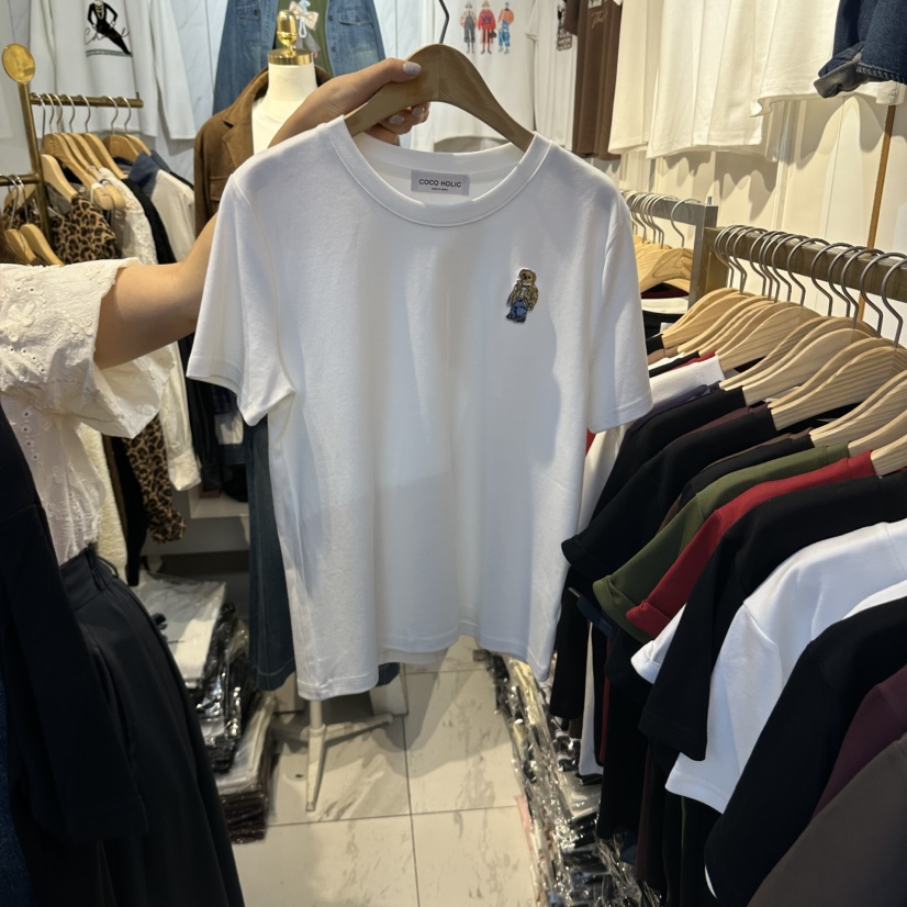 COCO HOLIC韓國直郵女士新品人氣熱賣時尚休閑真品推薦T恤COCO HOLICT恤圖色1