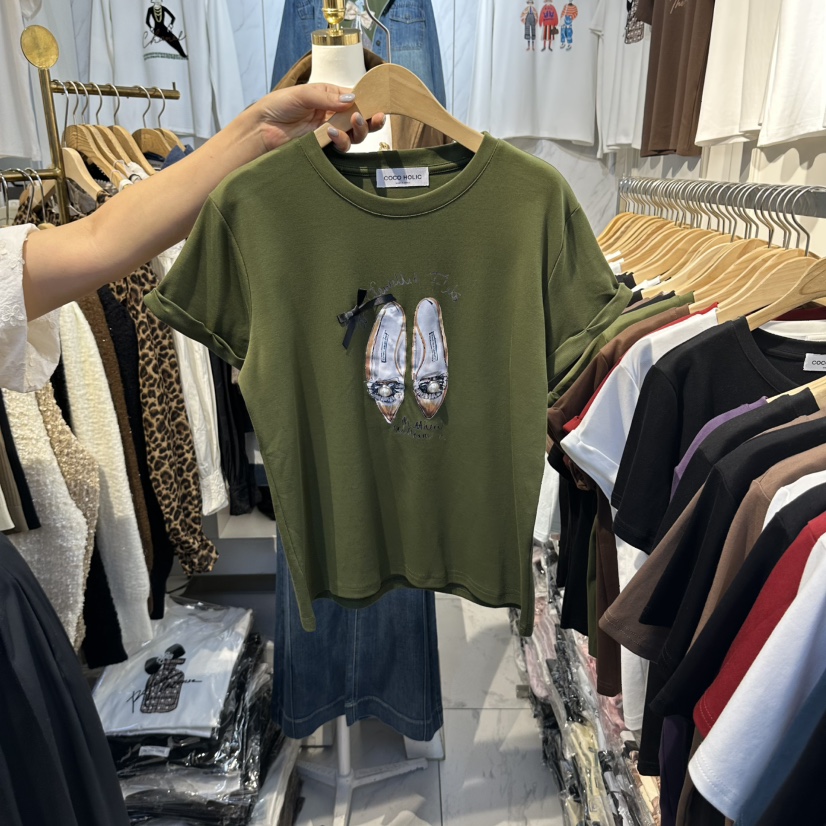 COCO HOLIC東大門實拍女士新品時尚休閑人氣熱賣推薦T恤COCO HOLICT恤圖色2