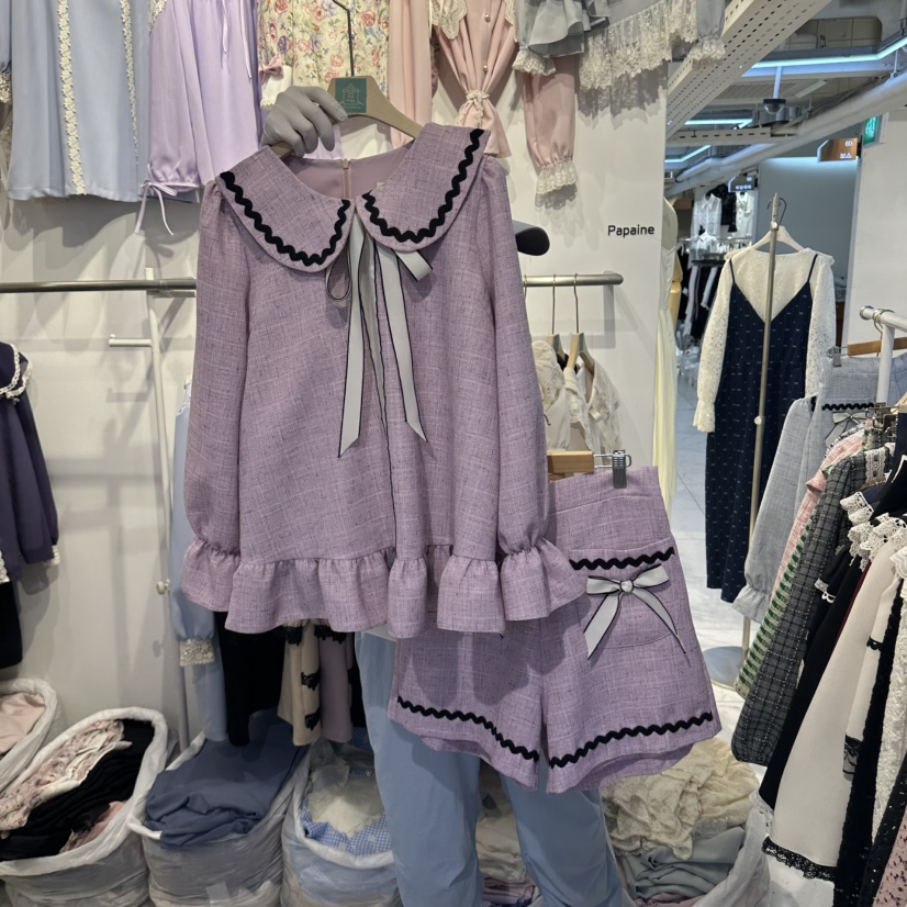 PAPA東大門代購女裝新品休閑人氣真品熱賣推薦時尚套裝Papaine/HALMADE套裝圖色1