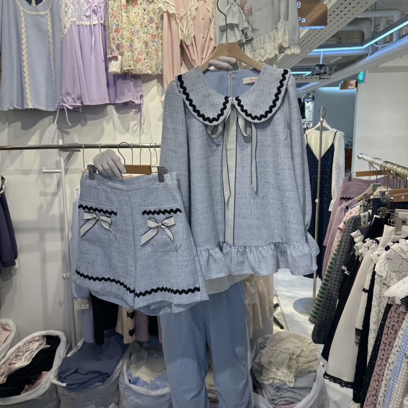 PAPA東大門代購女裝新品休閑人氣真品熱賣推薦時尚套裝Papaine/HALMADE套裝圖色2