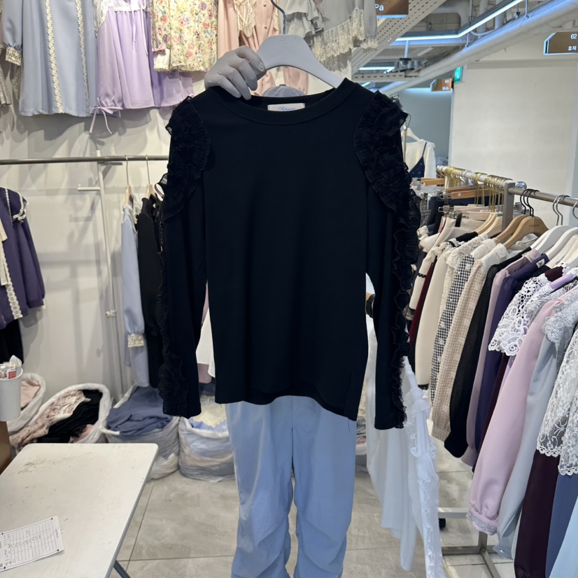PAPA東大門實拍女士新品熱賣推薦時尚休閑真品人氣長袖T恤Papaine/HALMADE長袖T恤圖色2