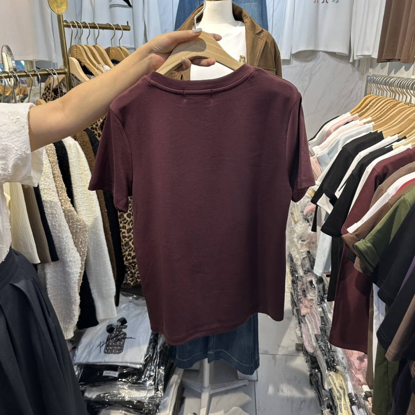 COCO HOLIC東大門直郵女士新款真品時尚休閑T恤珍珠絲帶COCO HOLICT恤