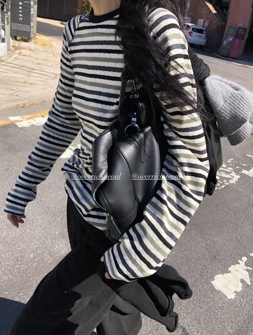 OVER RICH韓國代購女裝新款人氣休閑時尚熱賣真品長袖T恤OVER RICH長袖T恤