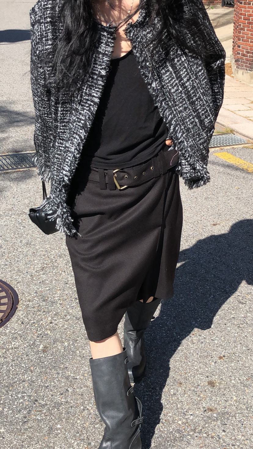 OVER RICH東大門實拍女裝新款真品熱賣半身裙中短裙含腰帶OVER RICH半身裙/中短裙