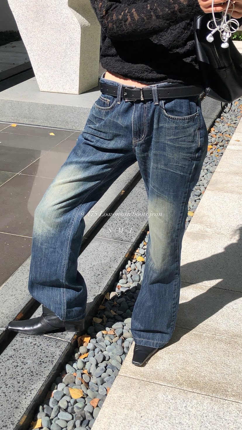 OVER RICH韓國代購女裝新品休閑時尚人氣推薦牛仔褲低幫OVER RICH牛仔褲