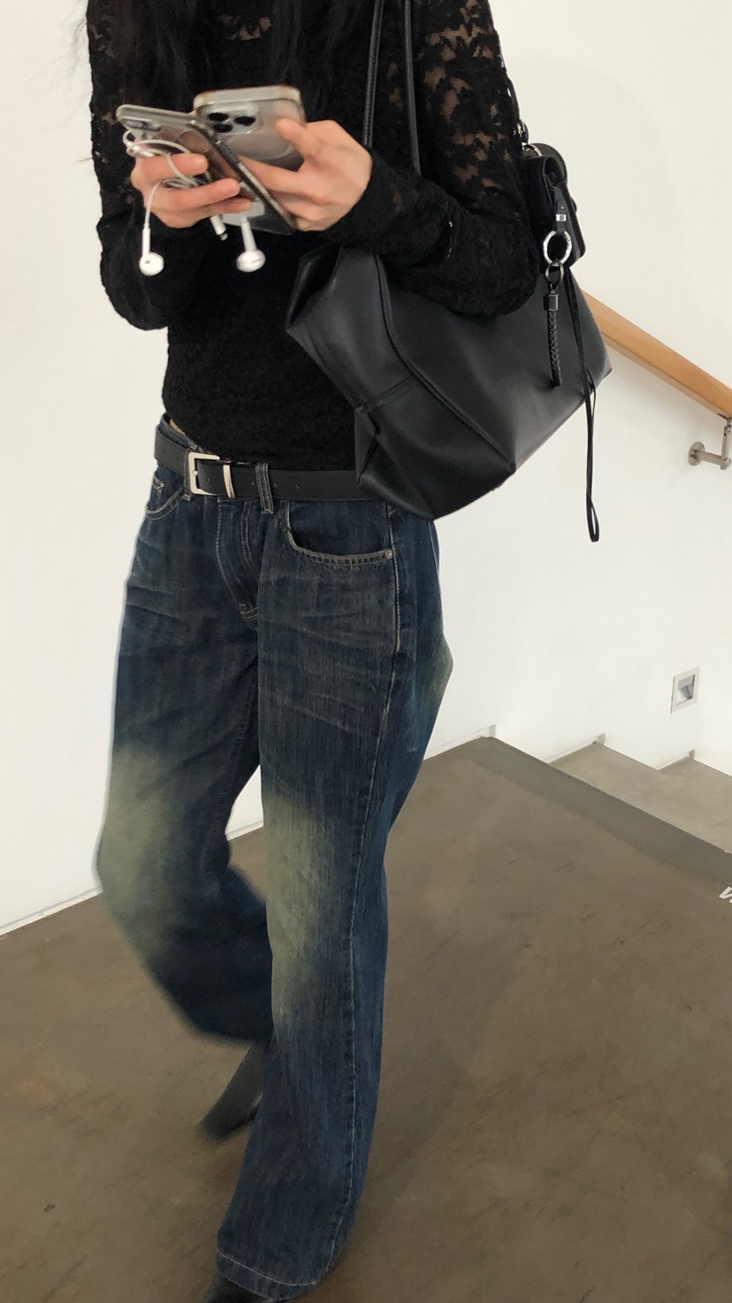 OVER RICH韓國代購女裝新品休閑時尚人氣推薦牛仔褲低幫OVER RICH牛仔褲