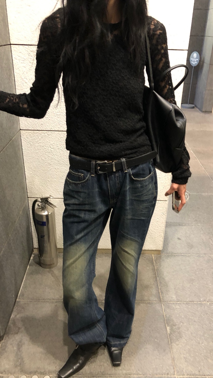OVER RICH韓國代購女裝新品休閑時尚人氣推薦牛仔褲低幫OVER RICH牛仔褲